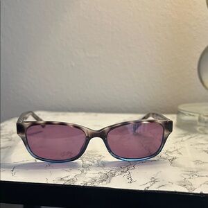 Stylish Pink-Tinted Gray-Blue Sunglasses For Women Size 50-19-140